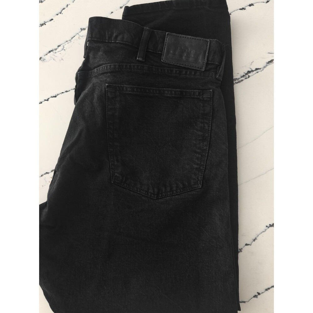 POLO RALPH LAUREN Classic Fit Jeans 40 x 30 Black Stretch Denim